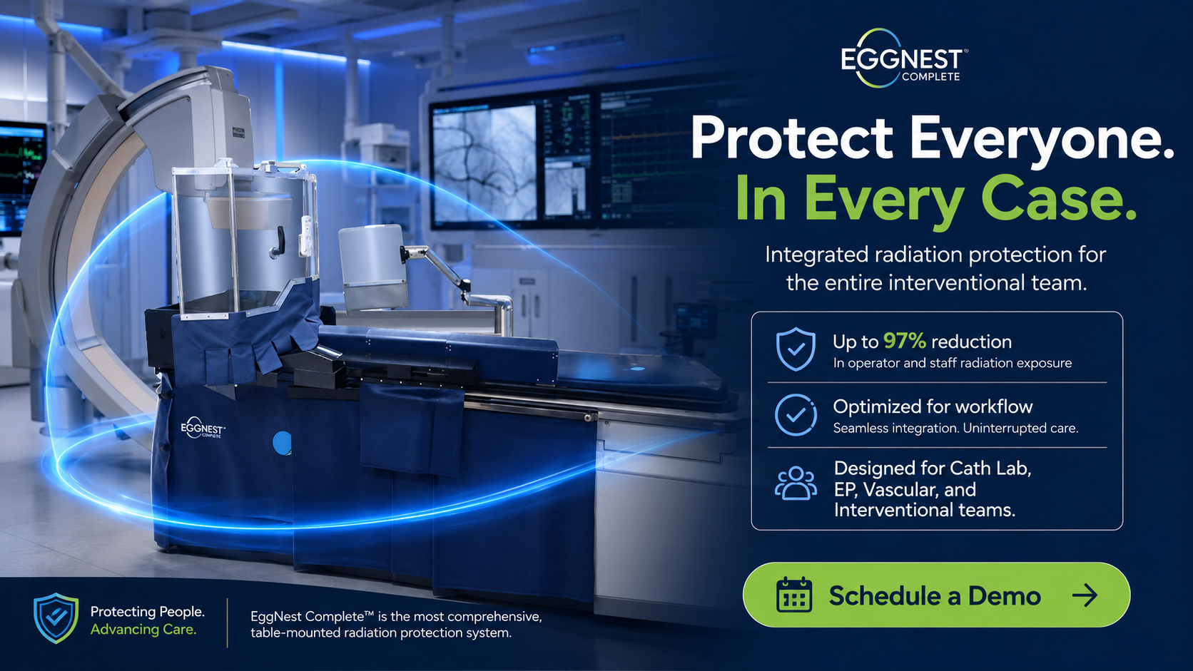 EggNest Complete — Protect everyone, in every case; up to 97% reduction in radiation exposure